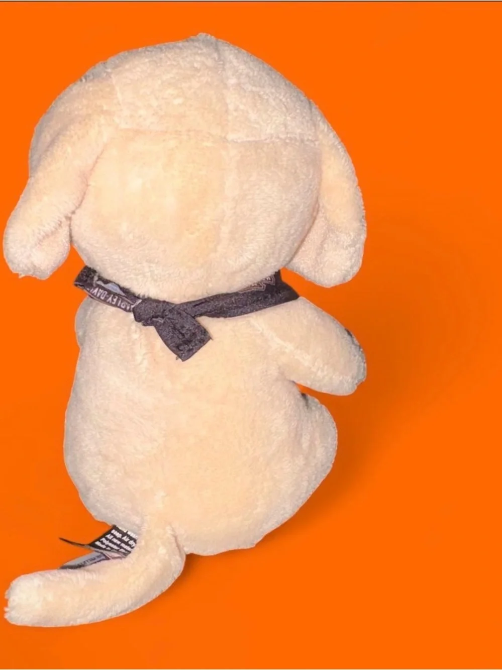 Harley-Davidson Cream Plush Puppy with Black Bandana